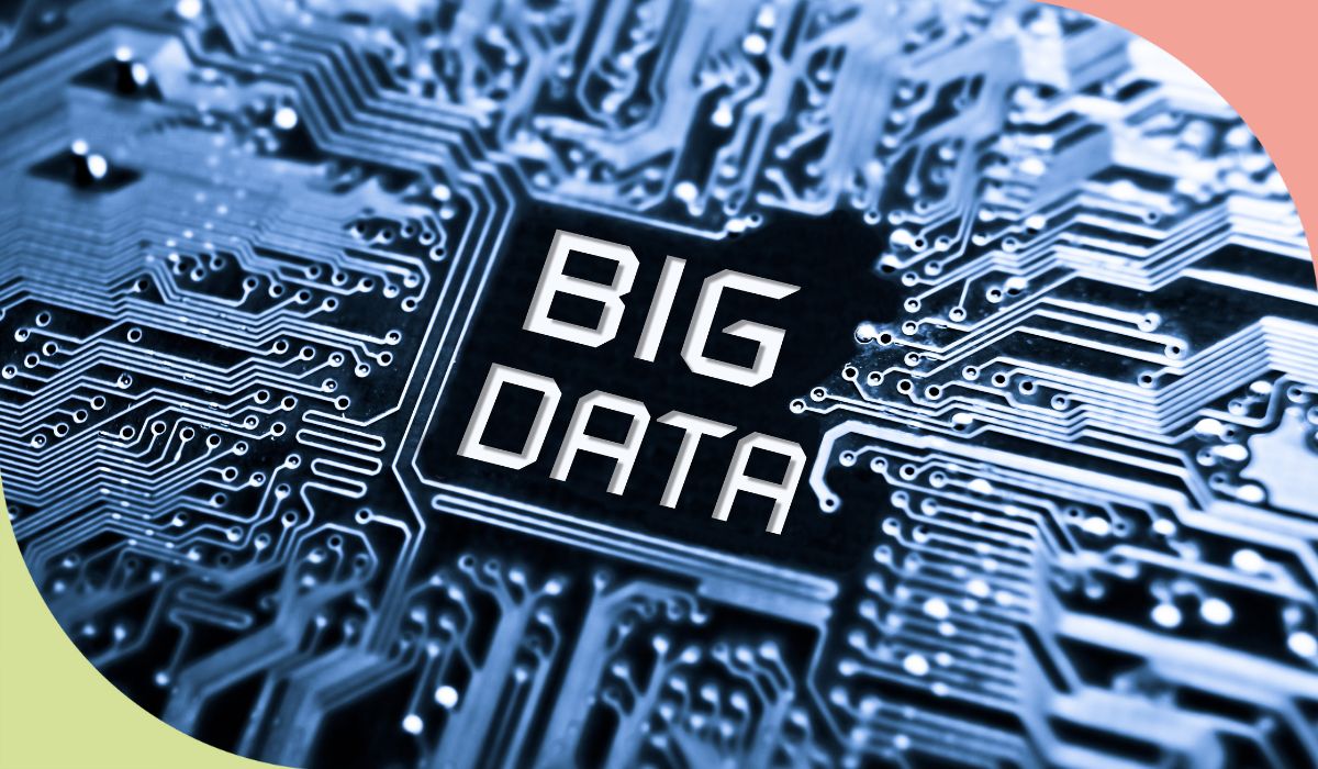 imagem com um nome big data escrito e ao redor vários dados como se fosse big data analytics