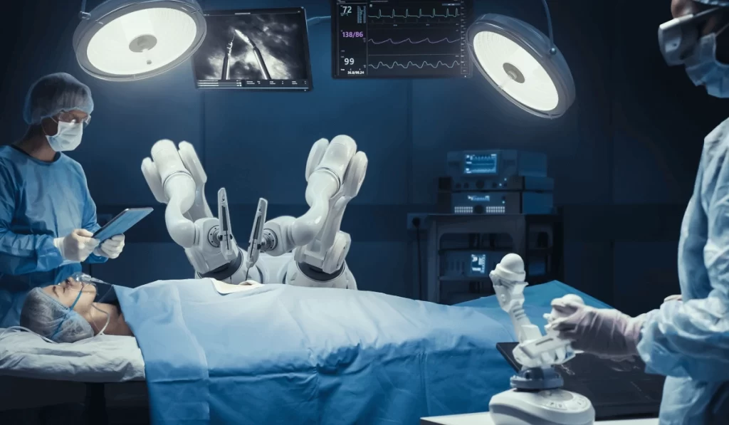 imagem de uma cirurgia robótica