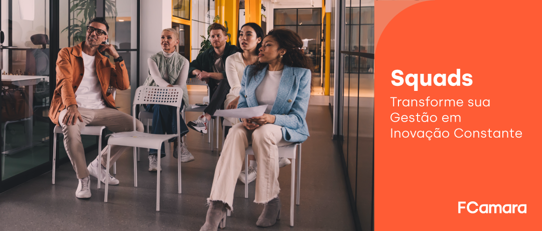 Profissionais reunidos para ilustrar o que são squads