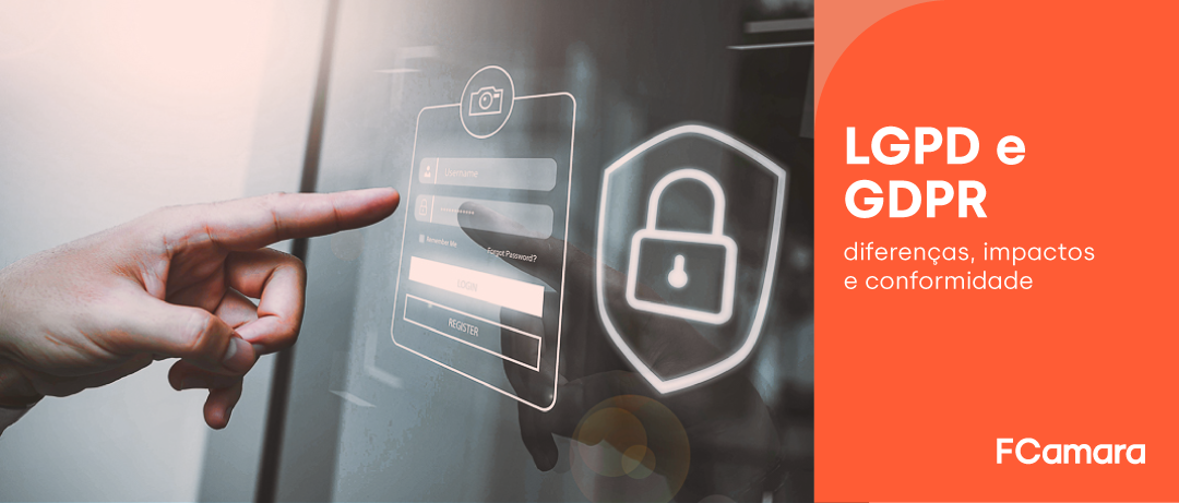Imagem de tela de computador com símbolo de cadeado para representar LGPD e GDPR