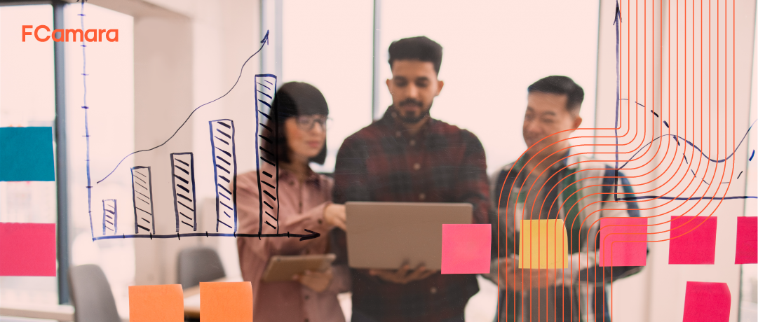 Equipe trabalhando em scale-up