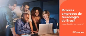 Grupo vendo as maiores empresas de tecnologia do Brasil