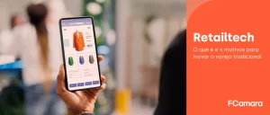 conceito de retailtech representado na tela do celular